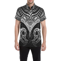 Polynesian Short Sleeve Shirt Short Sleeve Shirt Black - White - Polynesian Pride