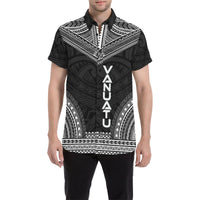 Vanuatu Polynesian Chief Short Sleeve Shirt - Black Version - Polynesian Pride