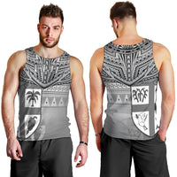 Fiji Creative Men Tank Top Love Country Version Black LT13 - Polynesian Pride