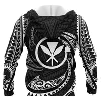 Hawaii Polynesian Custom Hoodie White Tribal Wave - Polynesian Pride