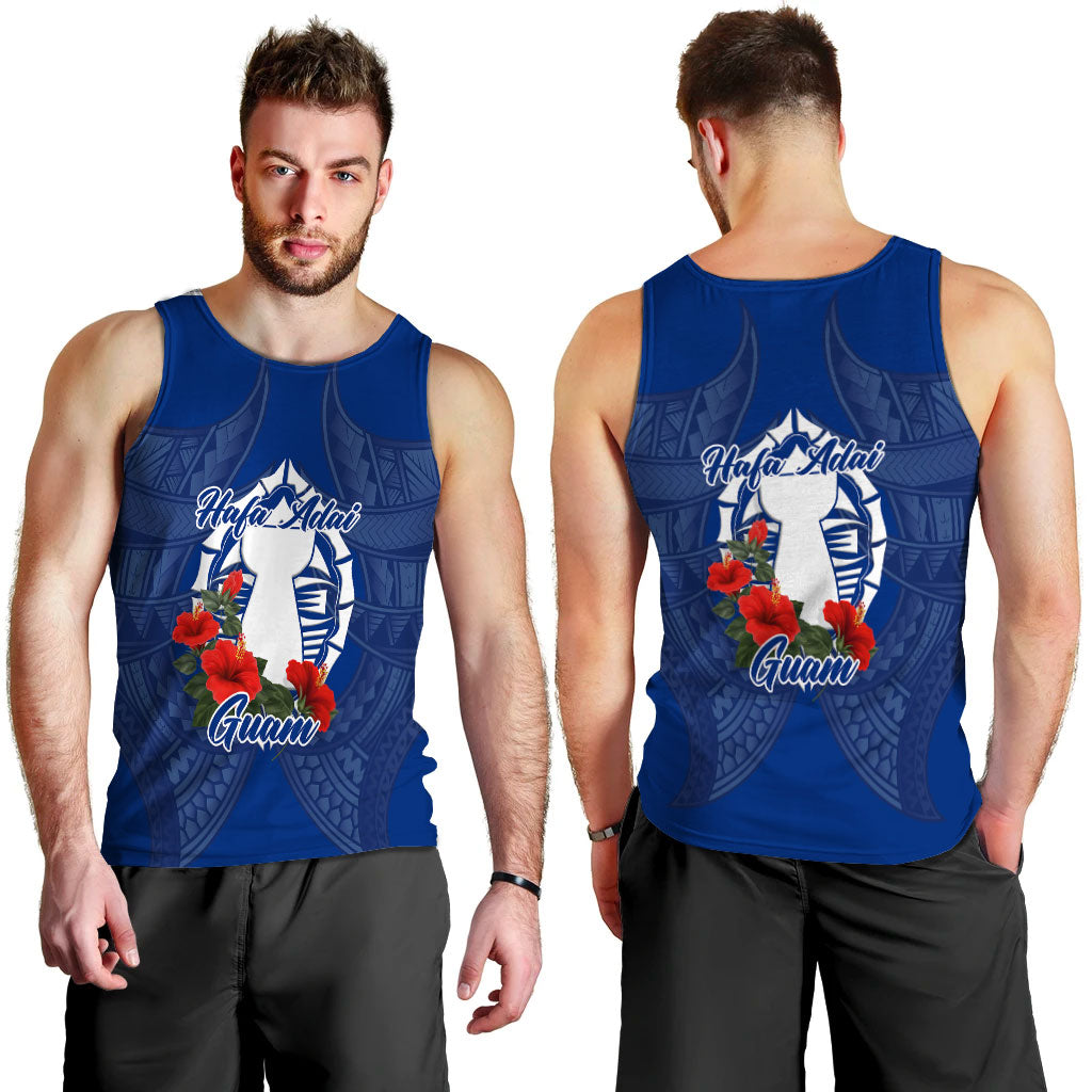 Hafa Adai Guam Legend Men Tank Top - LT12 Blue - Polynesian Pride