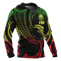 Federated States of Micronesia ll Over Hoodie Reggae Tribal Wave - Polynesian Pride