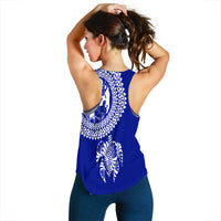 Tonga Women Tank Top Tongan Blue Turtle - LT12 - Polynesian Pride