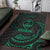 Guam Polynesian Area Rug - Green Tribal Wave - Polynesian Pride