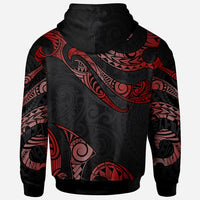 Fiji Hoodie Polynesian Tattoo Red Version - Polynesian Pride