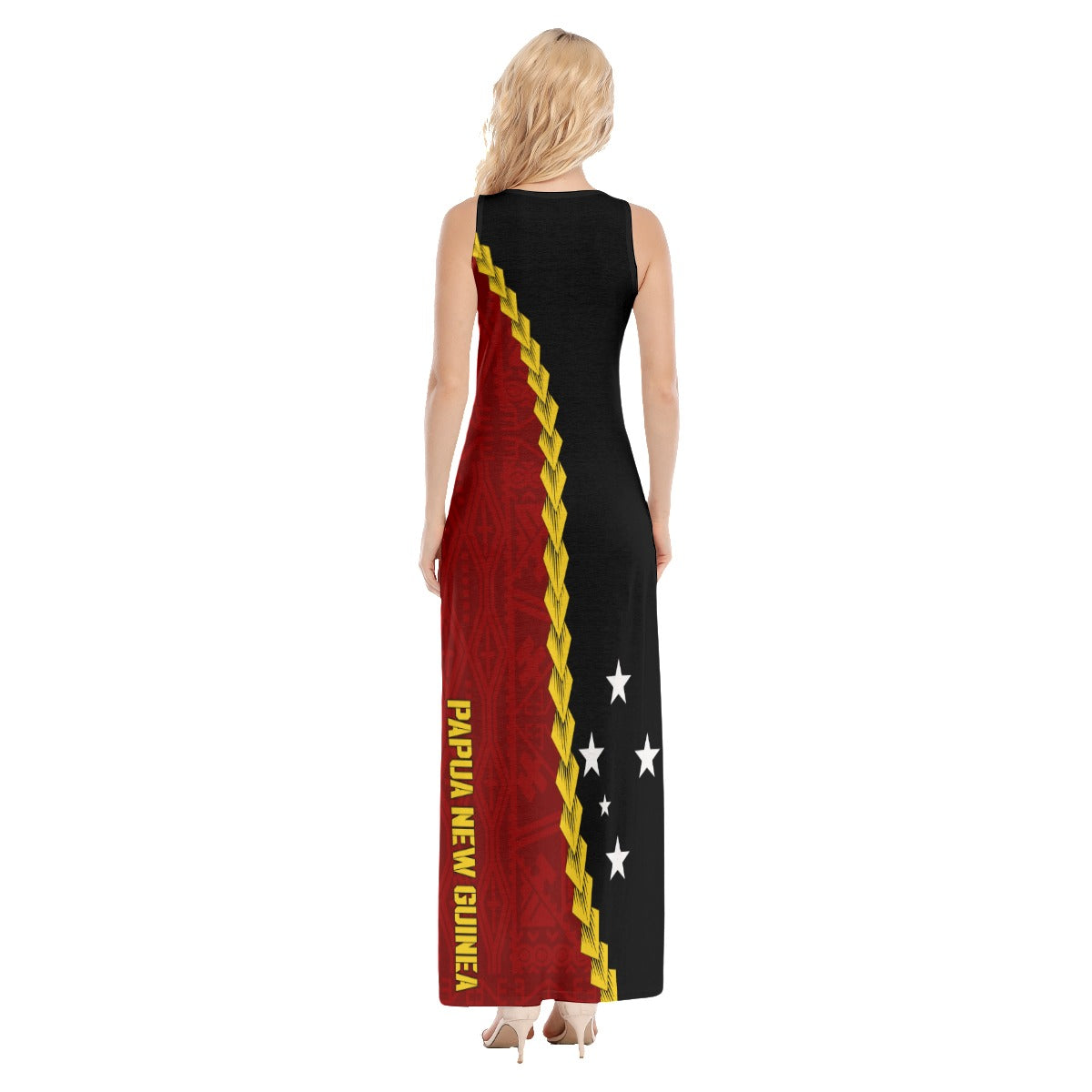 Papua New Guinea Women's Long Dress 49th Independence Anniversary - Motu Revareva LT7 - Polynesian Pride