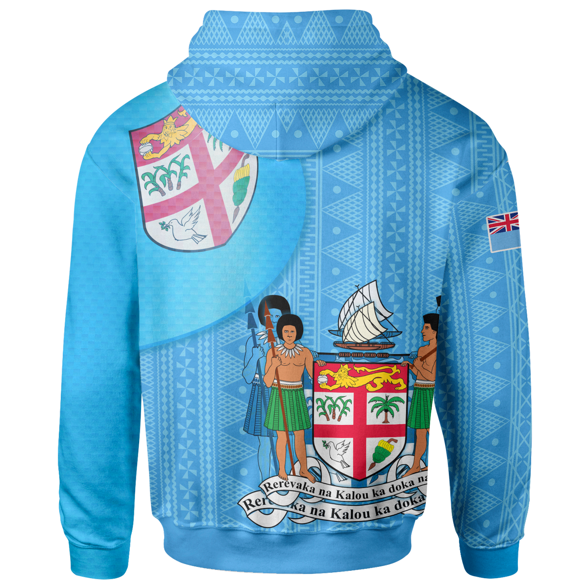 Fiji Polynesian Zip up Hoodie Fiji Flag - Polynesian Pride