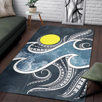 Palau Polynesian Area Rug - Ocean Style Blue - Polynesian Pride