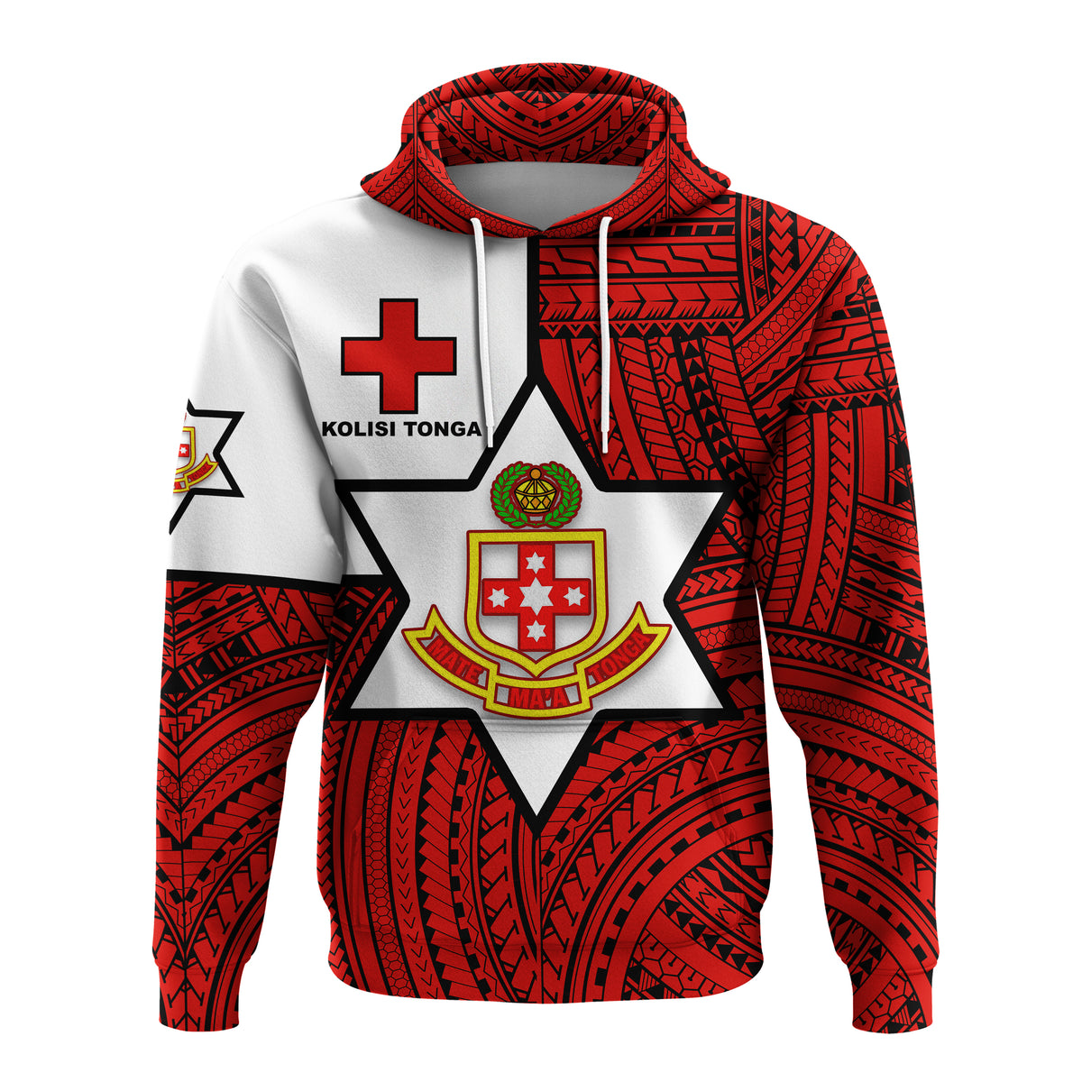 Kolisi Tonga Hoodie Mate Maa Tonga Red Original LT20 - Polynesian Pride