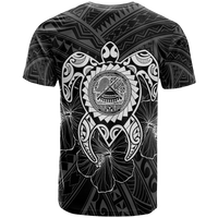 American Samoa Polynesian Custom T Shirt Vintage Polynesian Turtle (White) - Polynesian Pride