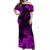 Hawaii Off Shoulder Long Dress Polynesia Purple Cool Shaka Sign LT13 Women Purple - Polynesian Pride