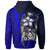 Samoa Polynesian Custom Hoodie Blue Turtle with Hook - Polynesian Pride