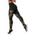 Polynesian Hawaii Women's Legging - Gold Tribal Wave Black - Polynesian Pride