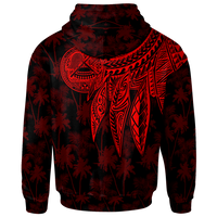 American Samoa Custom Hoodie Polynesian Wings (Red) - Polynesian Pride