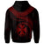 Wallis and Futuna Polynesian Custom Hoodie Wallis and Futuna Waves (Red) - Polynesian Pride