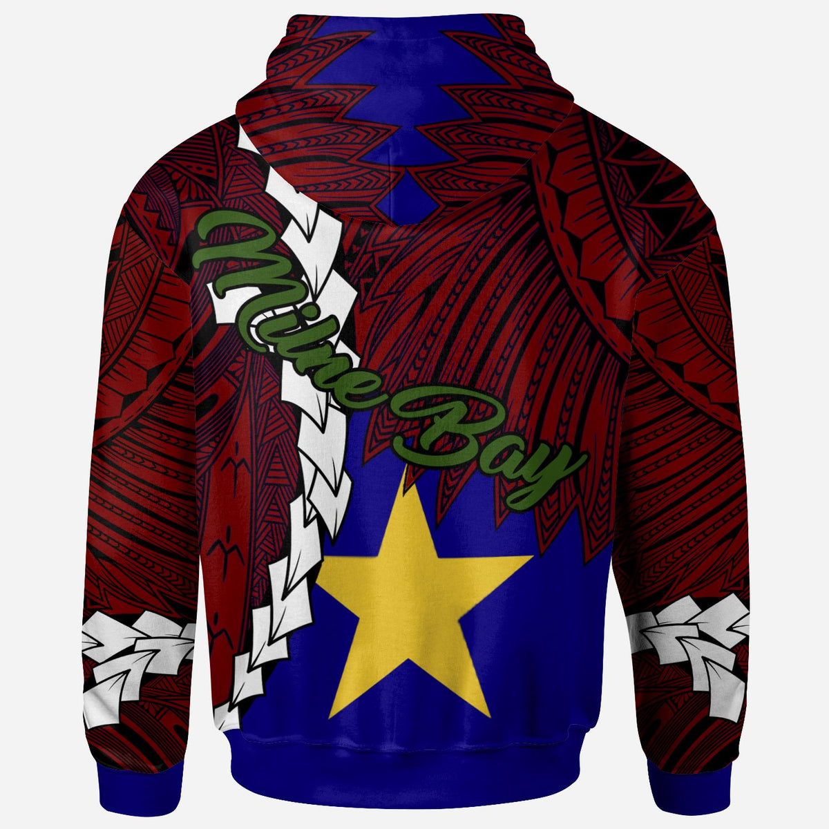 Papua New Guinea Milne Bay Province Polynesian Zip Hoodie Tribal Wave Tattoo - Polynesian Pride