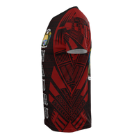 Nauru T Shirt Nauru Coat Of Arms Polynesian Tattoo Red Style - Polynesian Pride