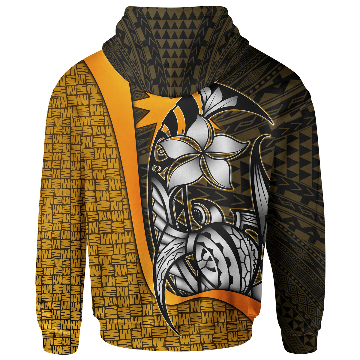 Nauru Polynesian Hoodie Gold Turtle with Hook - Polynesian Pride