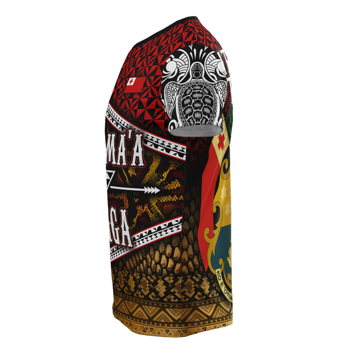 Mate Maa Tonga T Shirt Tonga Flag Polynesian Pattern - Polynesian Pride