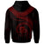 Tuvalu Polynesian Custom Hoodie Tuvalu Waves (Red) - Polynesian Pride