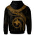 Papua New Guinea Polynesian Zip up Hoodie Papua New Guinea Waves (Golden) - Polynesian Pride