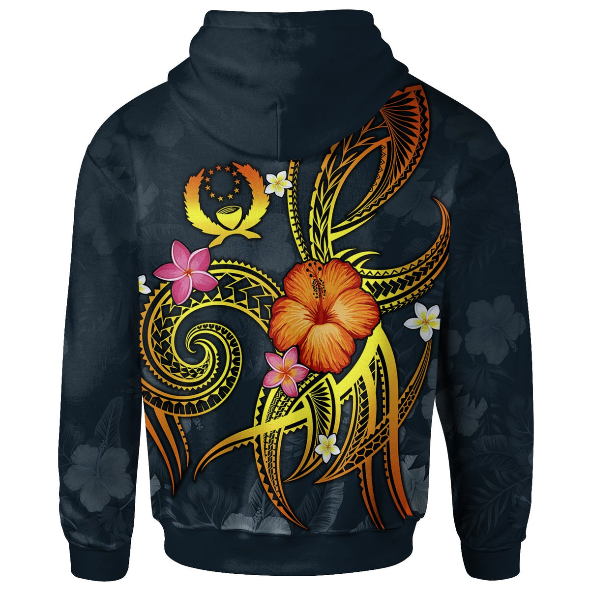 Pohnpei Polynesian Custom Hoodie Legend of Pohnpei (Blue) - Polynesian Pride