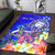 Fiji Custom Personalised Area Rug - Turtle Plumeria (Blue) - Polynesian Pride