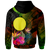 Palau Polynesian Custom Hoodie Hibiscus and Banana Leaves - Polynesian Pride