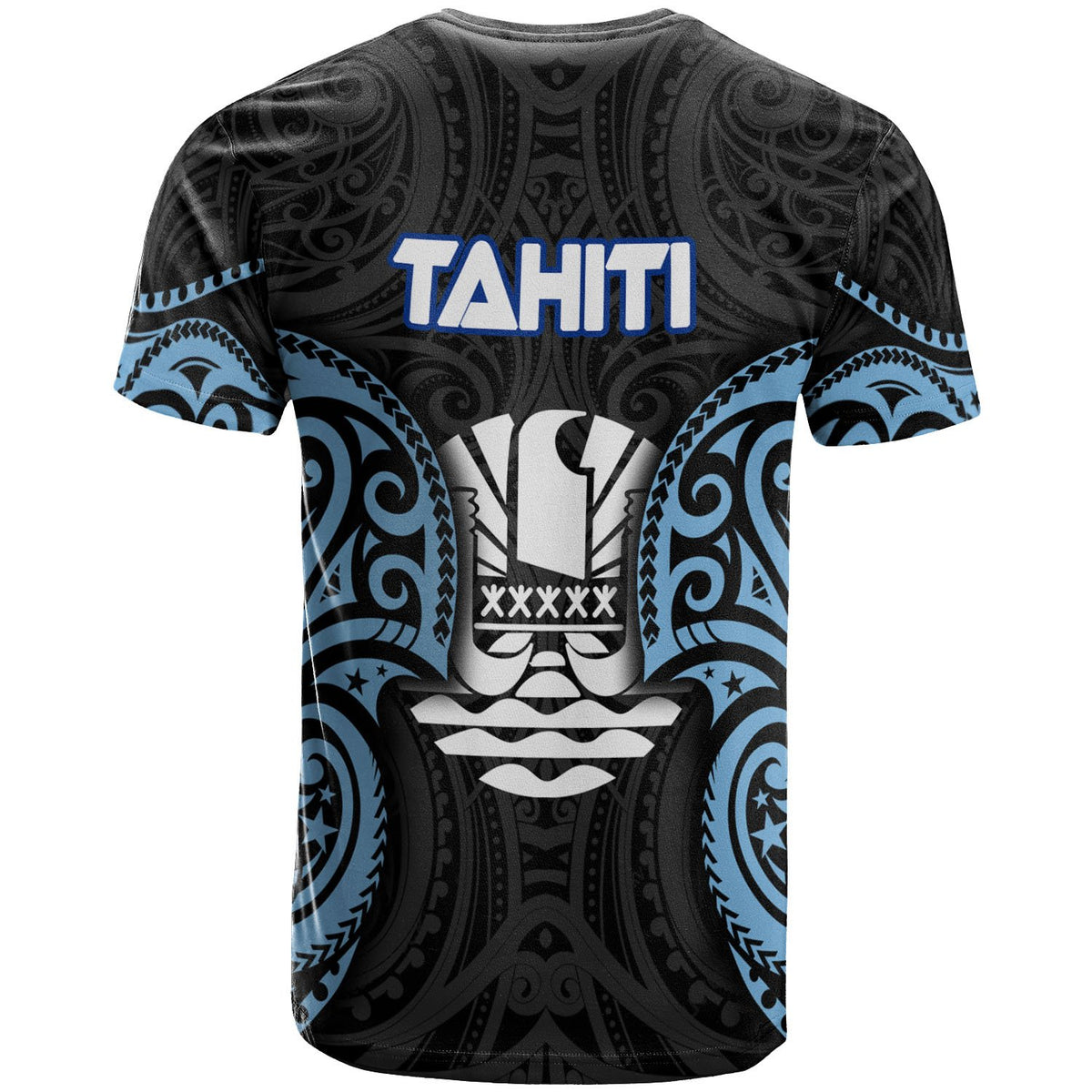 Tahiti Polynesian T Shirt Tahitian Spirit Blue - Polynesian Pride