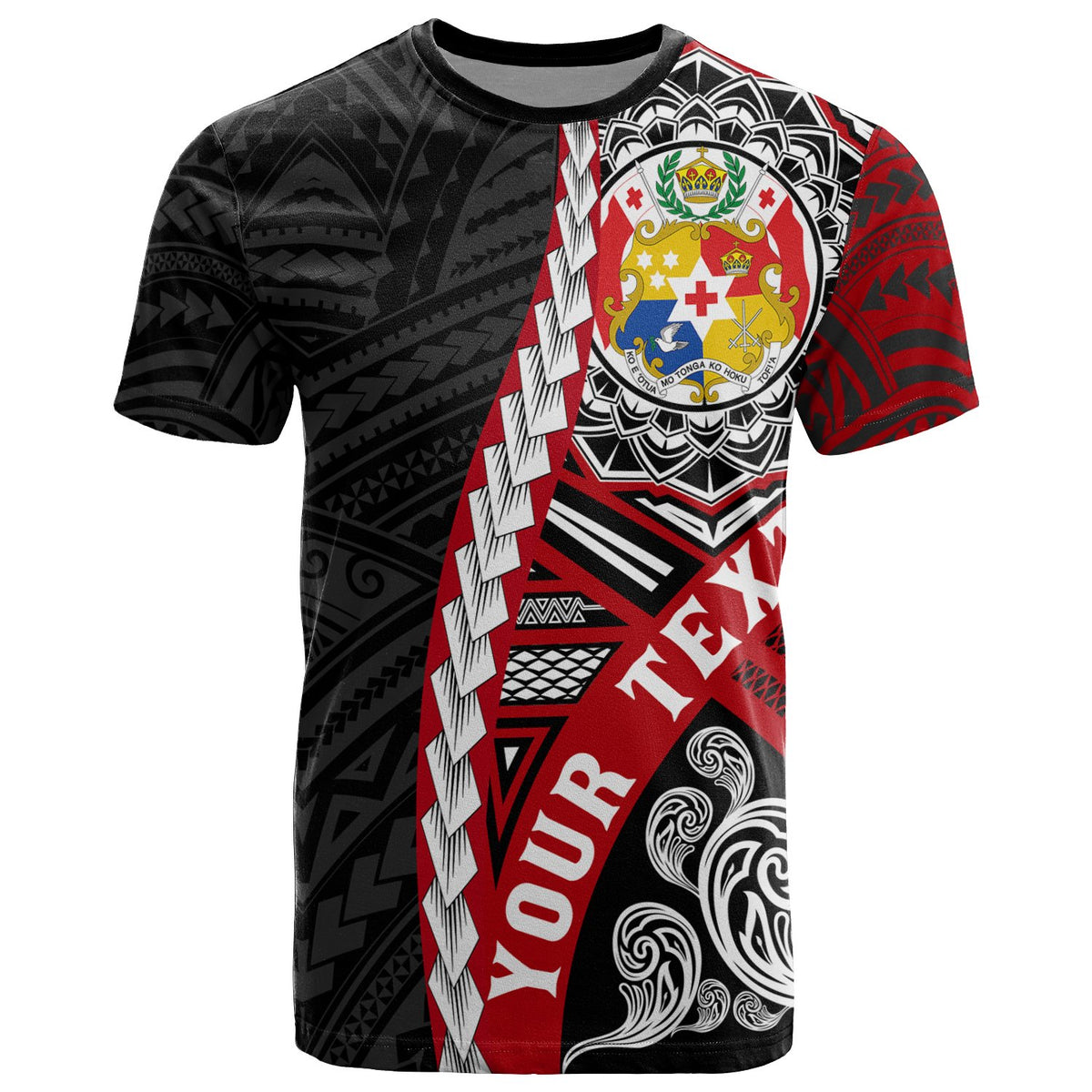 Tonga Polynesian Custom T Shirt Wave Tattoo Unisex Black - Polynesian Pride