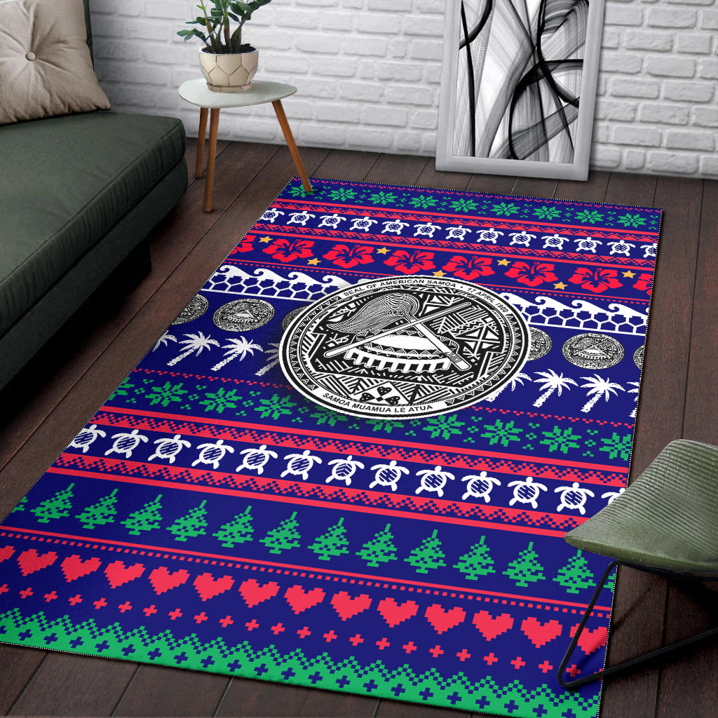 American Samoa Christmas Area Rug - Ugly Christmas - LT12 - Polynesian Pride