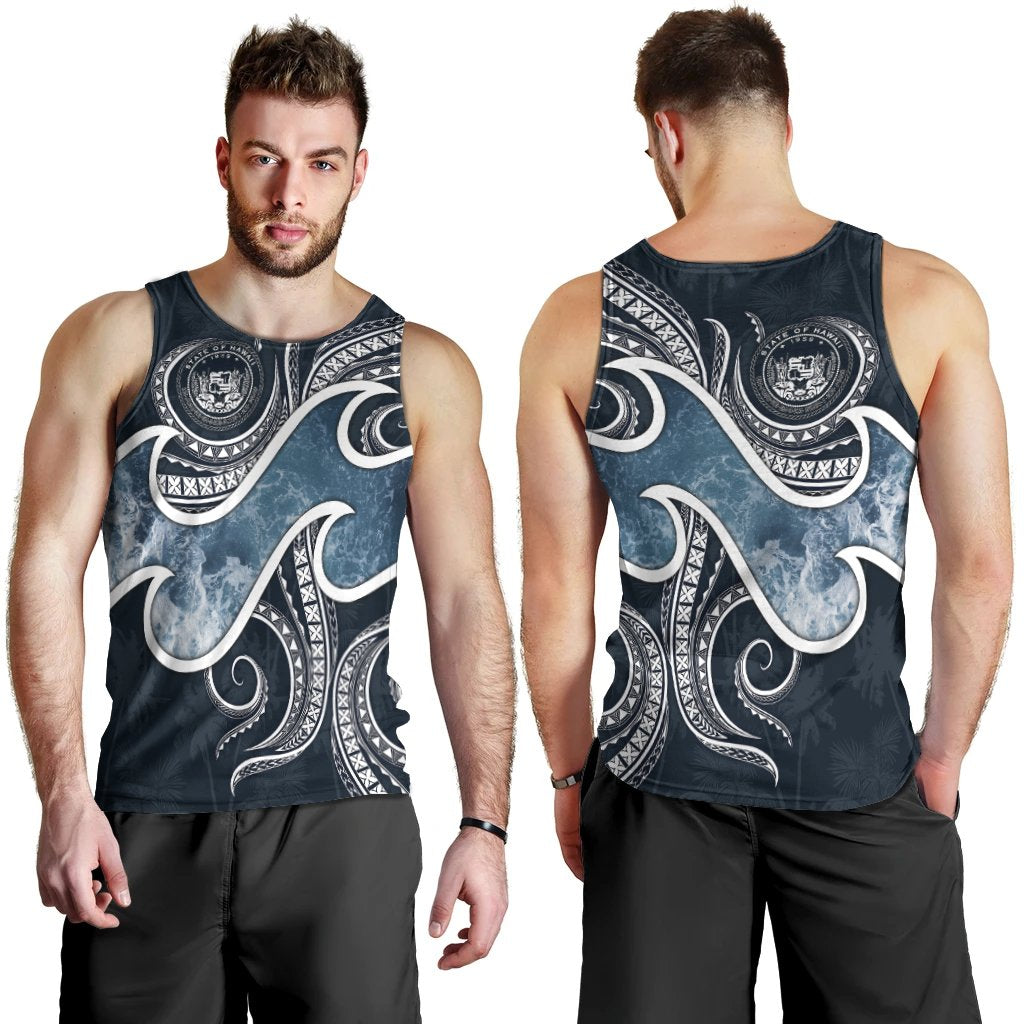 Polynesian Hawaii Men's Tank Top - Ocean Style (Coat of Arms) - Polynesian Pride