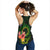 Cook Islands Polynesian Women's Racerback Tank - Floral With Seal Flag Color - Polynesian Pride