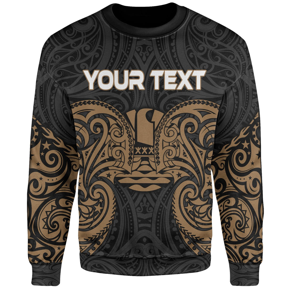 Tahiti Polynesian Custom Personalised Sweater - Spirit Style Gold Unisex Gold - Polynesian Pride