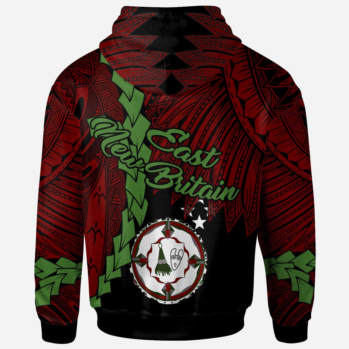 Papua New Guinea East New Britain Province Polynesian Zip Hoodie Tribal Wave Tattoo - Polynesian Pride