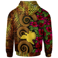 Papua New Guinea Polynesian Zip up Hoodie Hibiscus Vintage - Polynesian Pride