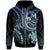 Tonga Custom Zip up Hoodie Blue Turtle Unisex Blue - Polynesian Pride