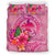 Papua New Guinea Polynesian Bedding Set - Floral With Seal Pink - Polynesian Pride