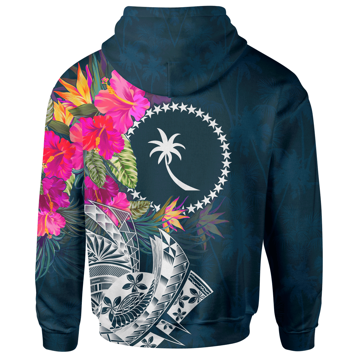 Chuuk Custom Hoodie Summer Vibes - Polynesian Pride