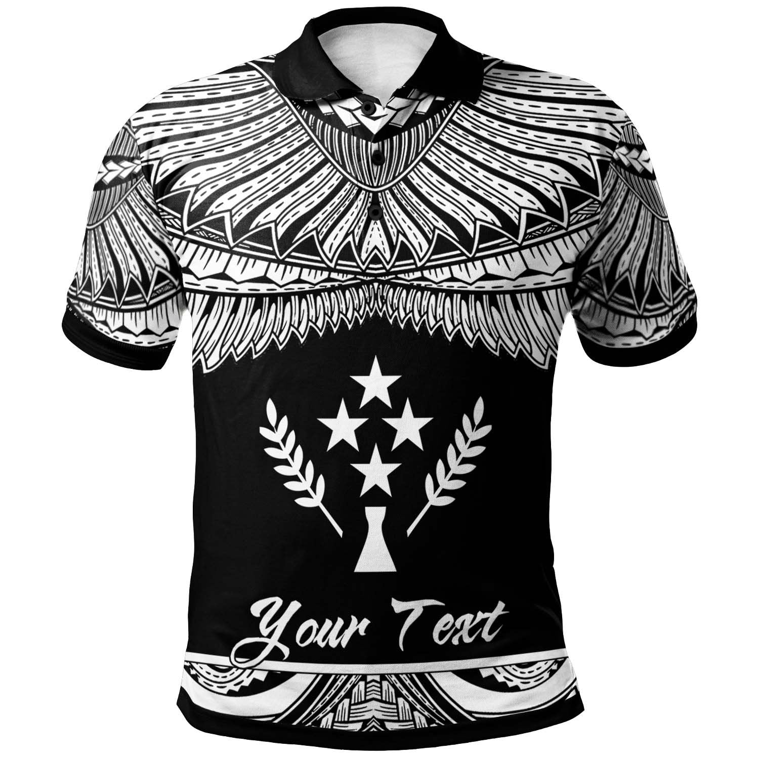 Kosrae Custom Polo Shirt Polynesian Tattoo White Version Unisex White - Polynesian Pride