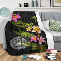 American Samoa Polynesian Blanket - Plumeria Tribal - Polynesian Pride