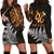 Leo Zodiac Style Maori Hoodie Dress Orange Lion LT13 Hoodie Dress Black - Polynesian Pride