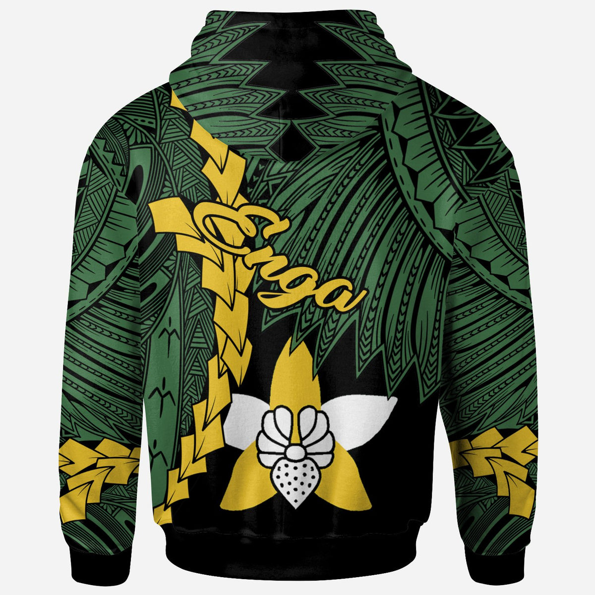 Papua New Guinea Enga Province Polynesian Zip Hoodie Tribal Wave Tattoo - Polynesian Pride