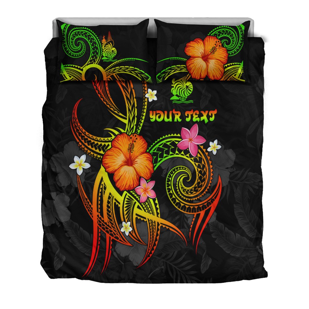 New Caledonia Polynesian Personalised Bedding Set - Legend of New Caledonia (Reggae) - Polynesian Pride