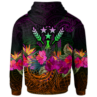 Kosrae Custom Hoodie Summer Hibiscus - Polynesian Pride