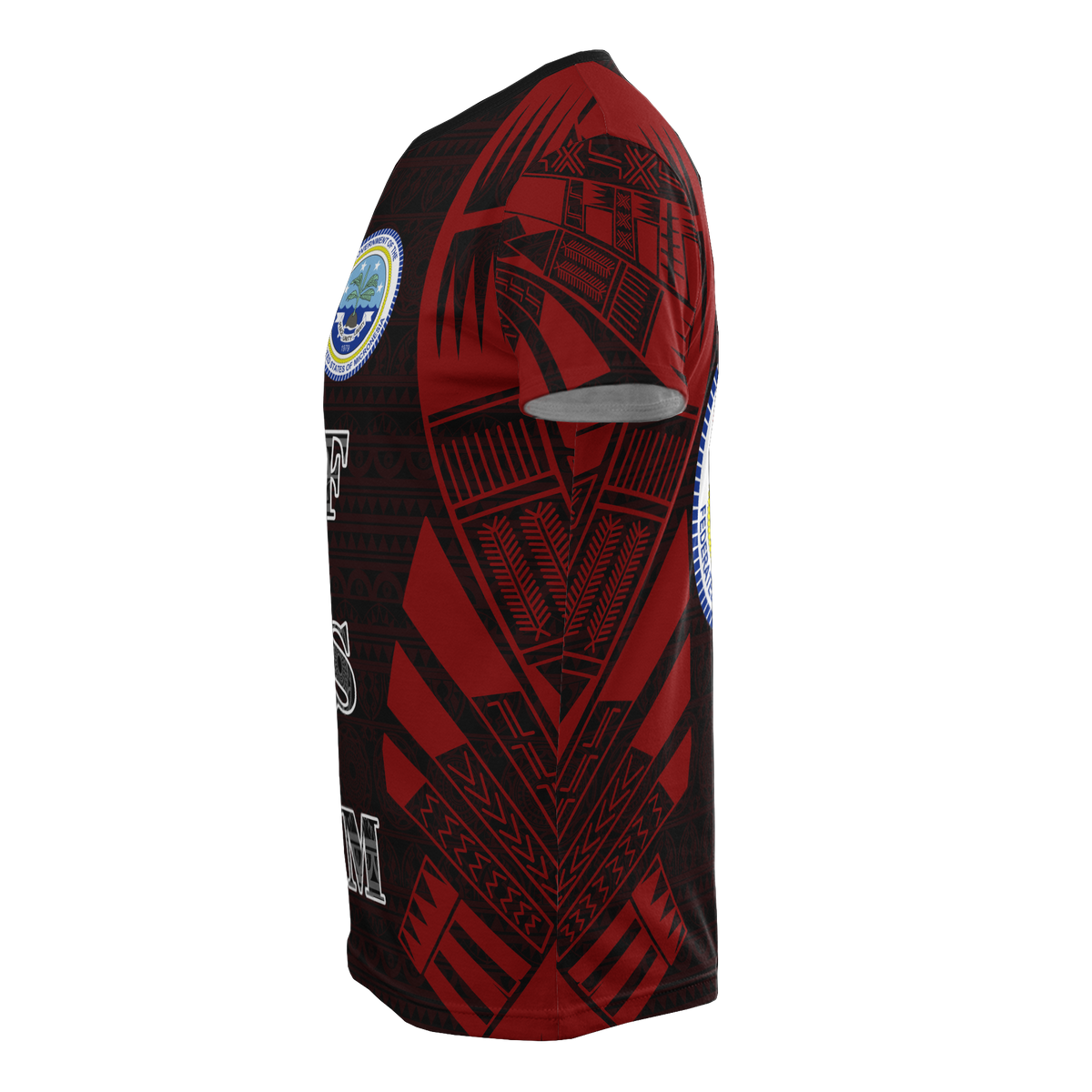 Federated States of Micronesia T Shirt F S M Seal Polynesian Tattoo Red Style - Polynesian Pride