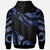 Papua New Guinea Polynesian Custom Hoodie Polynesian Tattoo Blue Version - Polynesian Pride