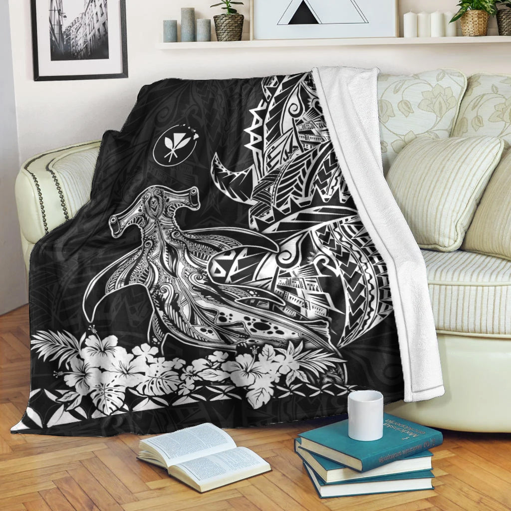 Hawaii Polynesian Premium Blanket Wild Hammerhead Sharks LT13 - Polynesian Pride