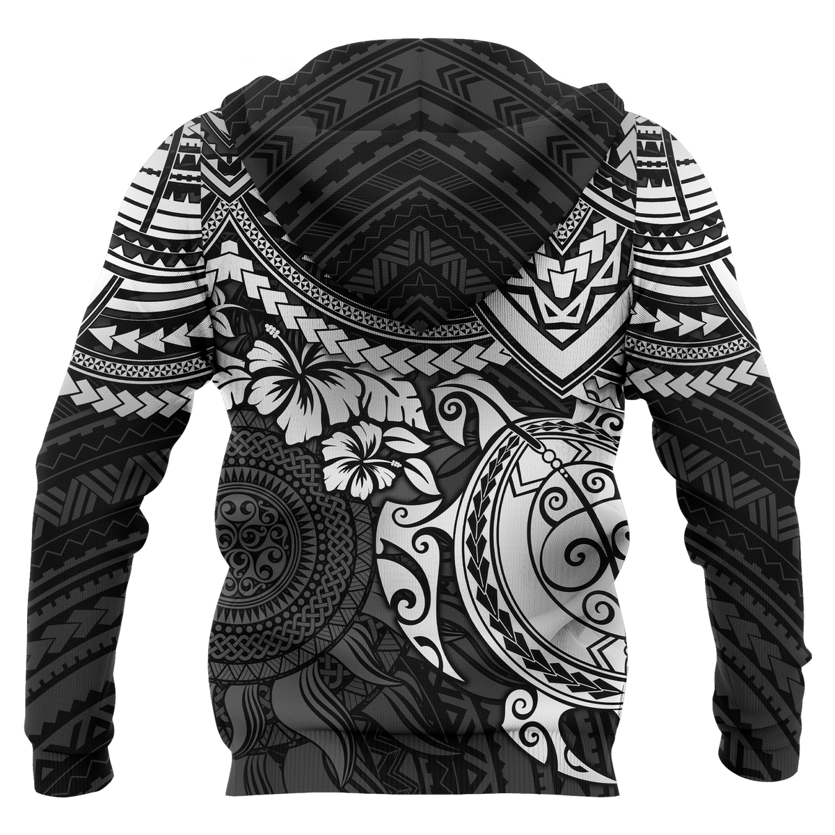 Hoodie Polynesian White Turtle - Polynesian Pride