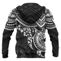 Hoodie Polynesian White Turtle - Polynesian Pride